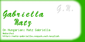gabriella matz business card